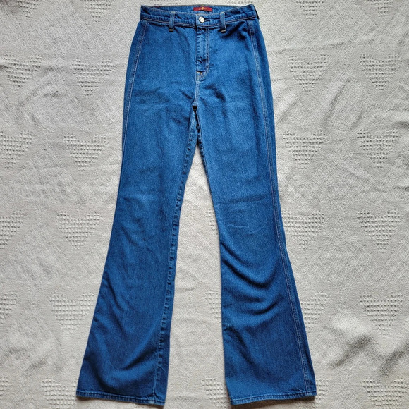 7 For All Mankind Womens High Rise Skinny Flare Jeans - Picture 2 of 13